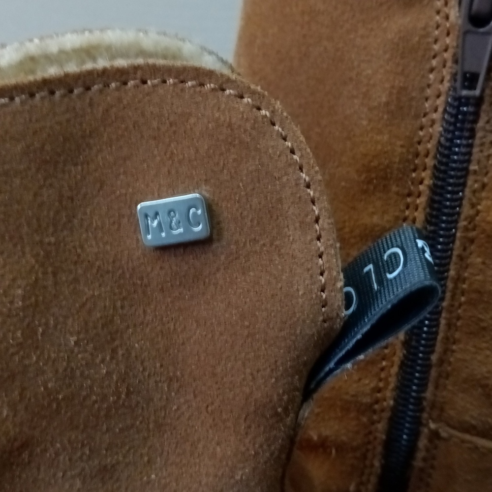 Ankle Boots Musse & Cloud Geos Suede Booties Sherpa Lining Size 10 - Picture 11 of 15